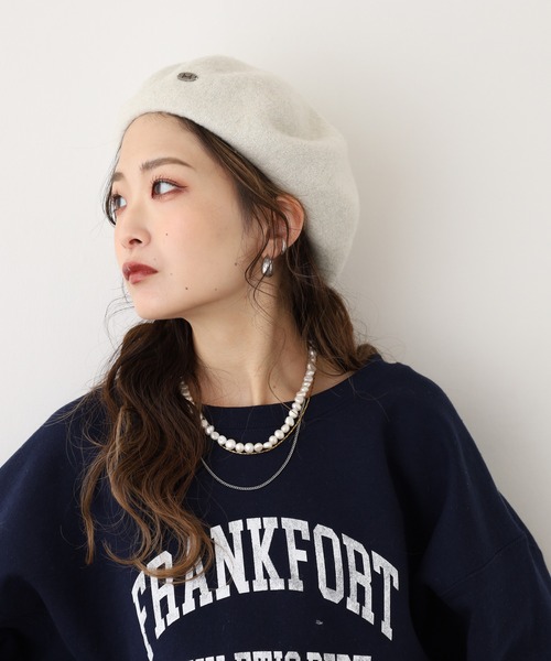 Fabulous（ファビュラス）の「ラメウールベレー（ハンチング/ベレー帽・メンズ・ホワイト/レッド/ピンク/ネイビー/ベージュ/パープル/オレンジ/グレー/ブラック・FREE）」の11枚目の写真