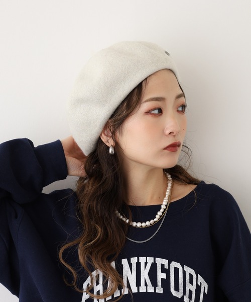 Fabulous（ファビュラス）の「ラメウールベレー（ハンチング/ベレー帽・メンズ・ホワイト/レッド/ピンク/ネイビー/ベージュ/パープル/オレンジ/グレー/ブラック・FREE）」の12枚目の写真