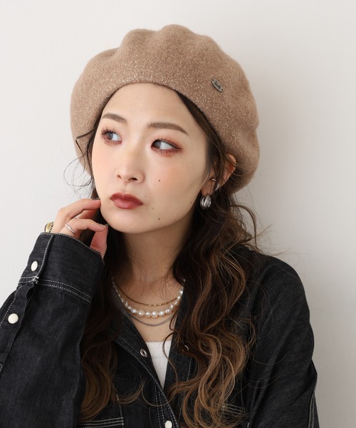 Fabulous（ファビュラス）の「ラメウールベレー（ハンチング/ベレー帽・メンズ・ホワイト/レッド/ピンク/ネイビー/ベージュ/パープル/オレンジ/グレー/ブラック・FREE）」の20枚目の写真