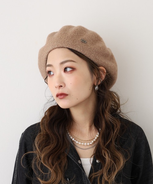 Fabulous（ファビュラス）の「ラメウールベレー（ハンチング/ベレー帽・メンズ・ホワイト/レッド/ピンク/ネイビー/ベージュ/パープル/オレンジ/グレー/ブラック・FREE）」の19枚目の写真