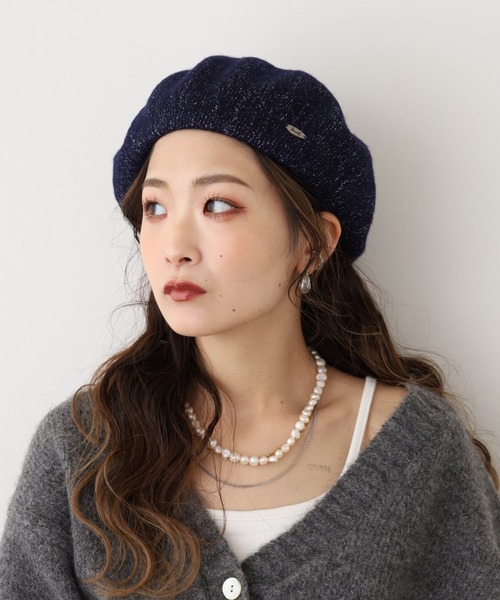 Fabulous（ファビュラス）の「ラメウールベレー（ハンチング/ベレー帽・メンズ・ホワイト/レッド/ピンク/ネイビー/ベージュ/パープル/オレンジ/グレー/ブラック・FREE）」の22枚目の写真