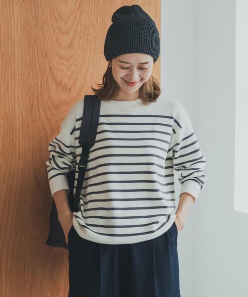 URBAN RESEARCH DOORS（アーバンリサーチドアーズ）の「パネルボーダーKNIT（ニット/セーター・レディース・レッド系その他/ブルー系その他/グレー系その他・MEDIUM）」の5枚目の写真