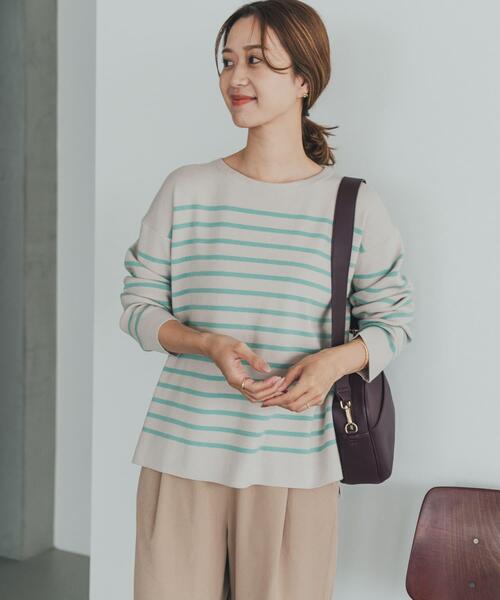 URBAN RESEARCH DOORS（アーバンリサーチドアーズ）の「パネルボーダーKNIT（ニット/セーター・レディース・レッド系その他/ブルー系その他/グレー系その他・MEDIUM）」の18枚目の写真