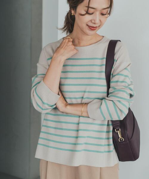 URBAN RESEARCH DOORS（アーバンリサーチドアーズ）の「パネルボーダーKNIT（ニット/セーター・レディース・レッド系その他/ブルー系その他/グレー系その他・MEDIUM）」の19枚目の写真