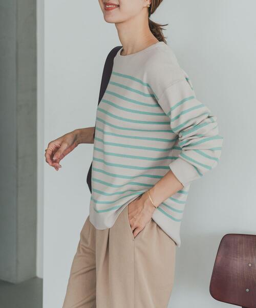 URBAN RESEARCH DOORS（アーバンリサーチドアーズ）の「パネルボーダーKNIT（ニット/セーター・レディース・レッド系その他/ブルー系その他/グレー系その他・MEDIUM）」の20枚目の写真