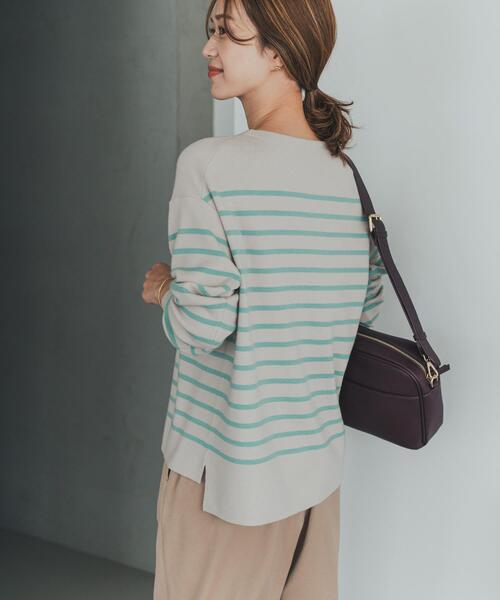 URBAN RESEARCH DOORS（アーバンリサーチドアーズ）の「パネルボーダーKNIT（ニット/セーター・レディース・レッド系その他/ブルー系その他/グレー系その他・MEDIUM）」の21枚目の写真