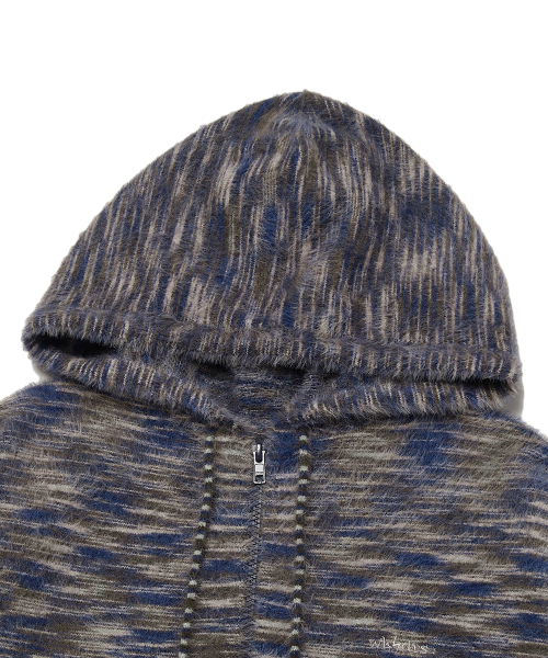 WKNDRS（ウィーキャンドース）の「MULTI STRIPED HAIRY ZIPUP (NAVY)（パーカー・レディース・その他・X-LARGE/MEDIUM/LARGE）」の3枚目の写真