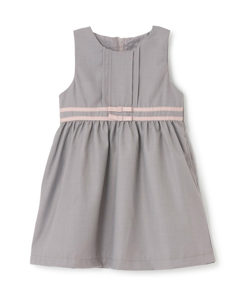 petit main（プティマイン）の「【セミフォーマル】ウエストリボンジャンパースカート（ジャンパースカート・キッズ・グレイッシュベージュ/ネイビー・110cm/120cm/130cm/100cm/90cm）」の7枚目の写真