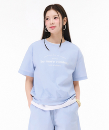 レディース ストレッチ 半袖Tシャツ - スカイブルー