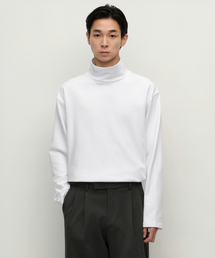 [ヒートタンダード] タートルネック長袖Tシャツ [ホワイト]