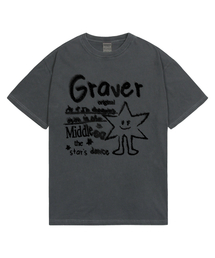[ユニセックス]スターダンスピグメント半袖Tシャツ_ブラックチャコール