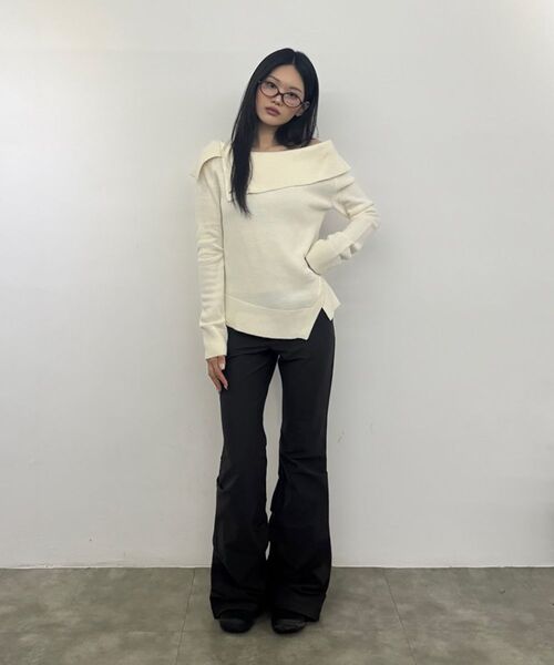 Miseki SEOUL（ミセキソウル）の「コットンシャーリングブーツカットパンツ ブラウン（その他パンツ・レディース・その他・1/2）」の4枚目の写真