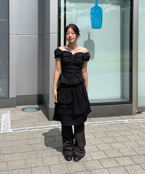 Miseki SEOUL（ミセキソウル）の「コットンシャーリングブーツカットパンツ ブラウン（その他パンツ・レディース・その他・1/2）」の5枚目の写真