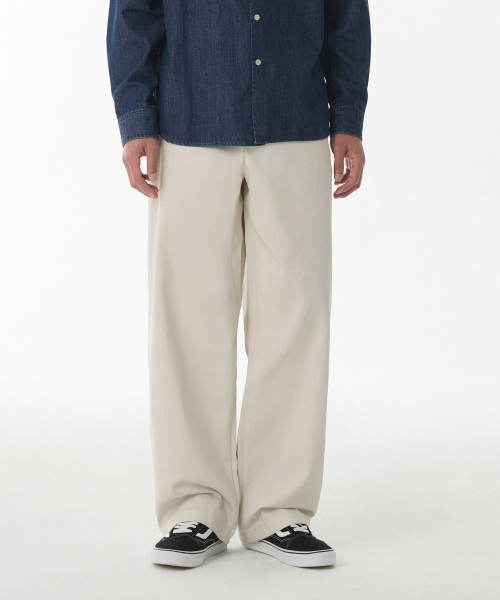 MUSINSA STANDARD（ムシンサスタンダード）の「ソリッドCPワイドチノパンツ[ダスティクリーム]（その他パンツ・メンズ・その他・40/38/42/36/34/32/30/31/33/26/27/28/29）」の3枚目の写真