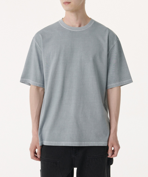 MUSINSA STANDARD（ムシンサスタンダード）の「ピグメントリラックスクルーネックTシャツ[グレー]（Tシャツ/カットソー・メンズ・その他・SMALL/XXX-LARGE/X-LARGE）」の2枚目の写真