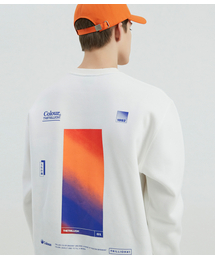 カラーグラデーションオーバーフィットマンツーマンTR9SMT001(WHITE)