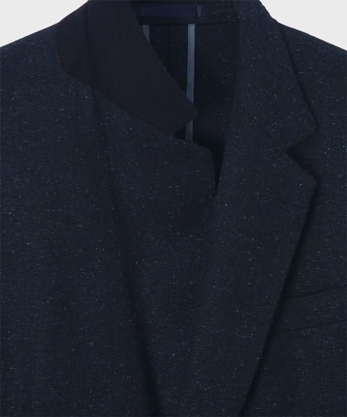 美品■PS Paul Smith ウール テーラードジャケット ブラック 星座柄 シルクカラーネップツィード 2ボタンジャケット / 253110 2169UN