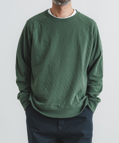 quadro(クオドロ)の「キルトJQクルーネックプルオーバー(Tシャツ/カットソー・メンズ・グリーン/チャコール・LARGE)」の1枚目の写真