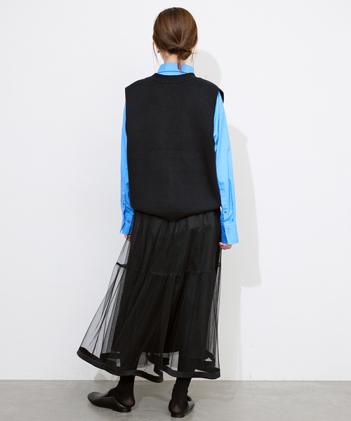 SLOBE IENA（スローブイエナ）の「《追加》パールニットベスト（ベスト・レディース・チャコールグレー/ブラック・FREE）」の19枚目の写真