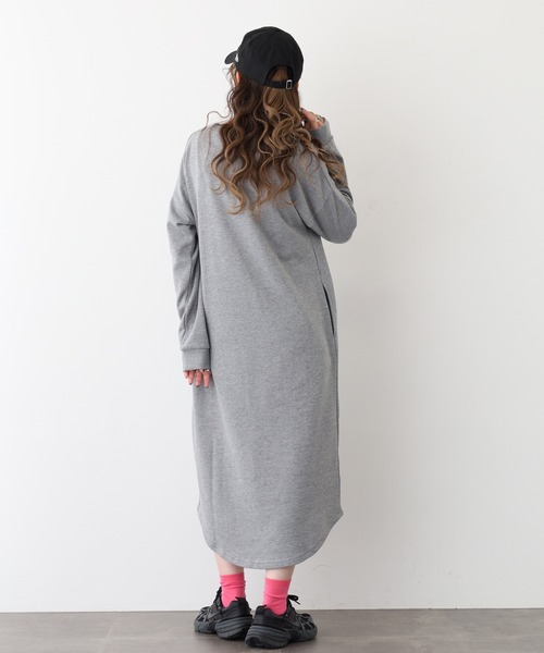 FUNALIVE（ファンアライブ）の「NARNAD 長袖 マキシ丈ワンピース（ワンピース・レディース・ブラック/ベージュ/杢グレー・M/3L/L/LL）」の19枚目の写真