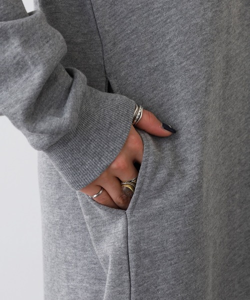 FUNALIVE（ファンアライブ）の「NARNAD 長袖 マキシ丈ワンピース（ワンピース・レディース・ブラック/ベージュ/杢グレー・M/3L/L/LL）」の7枚目の写真