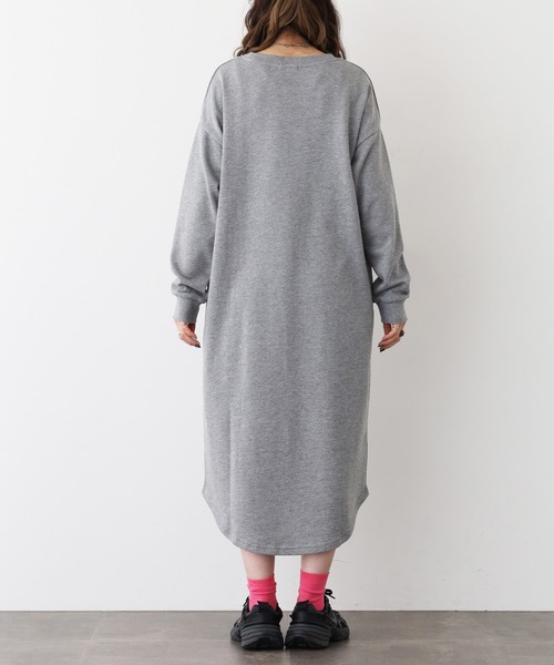 FUNALIVE（ファンアライブ）の「NARNAD 長袖 マキシ丈ワンピース（ワンピース・レディース・ブラック/ベージュ/杢グレー・M/3L/L/LL）」の16枚目の写真