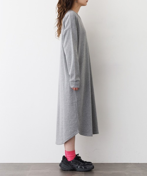 FUNALIVE（ファンアライブ）の「NARNAD 長袖 マキシ丈ワンピース（ワンピース・レディース・ブラック/ベージュ/杢グレー・M/3L/L/LL）」の15枚目の写真