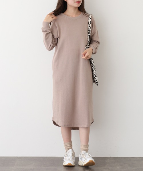 FUNALIVE（ファンアライブ）の「NARNAD 長袖 マキシ丈ワンピース（ワンピース・レディース・ブラック/ベージュ/杢グレー・M/3L/L/LL）」の21枚目の写真