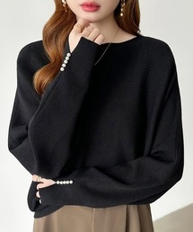 ♡【新品タグ付き】moripon ワンショルダー ニット フワフワジャカードロゴニット/MAJESTIC LEGON(マジェスティックレゴン