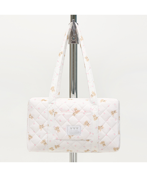 Coco Quilted Tote Shoulder Bag _ White 【公式通販】