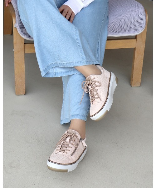 fitfit 新品24.5cm◆アウトステッチレザースニーカー セール】アウトステッチレザースニーカー（スニーカー）｜fitfit