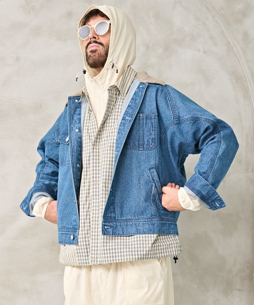 Kelen(ケレン)の「「KELEN MENS / ケレン メンズ」DOLMAN SLEEVE DENIM(デニムジャケット・メンズ・インディゴブルー/ワンウォッシュ・38/42/40)」の2枚目の写真