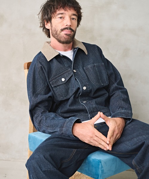 Kelen(ケレン)の「「KELEN MENS / ケレン メンズ」DOLMAN SLEEVE DENIM(デニムジャケット・メンズ・インディゴブルー/ワンウォッシュ・38/42/40)」の4枚目の写真