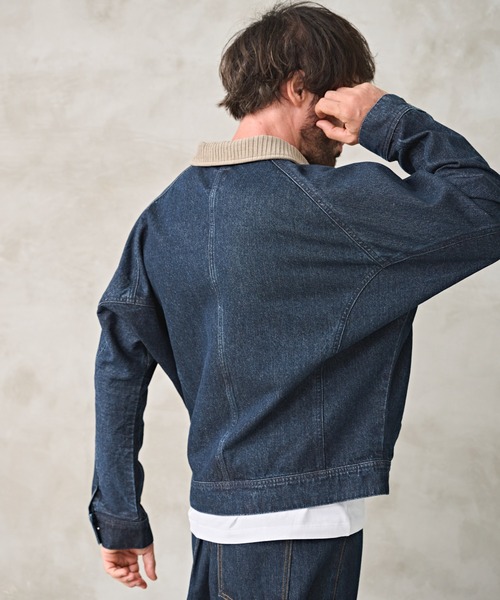 Kelen(ケレン)の「「KELEN MENS / ケレン メンズ」DOLMAN SLEEVE DENIM(デニムジャケット・メンズ・インディゴブルー/ワンウォッシュ・38/42/40)」の11枚目の写真