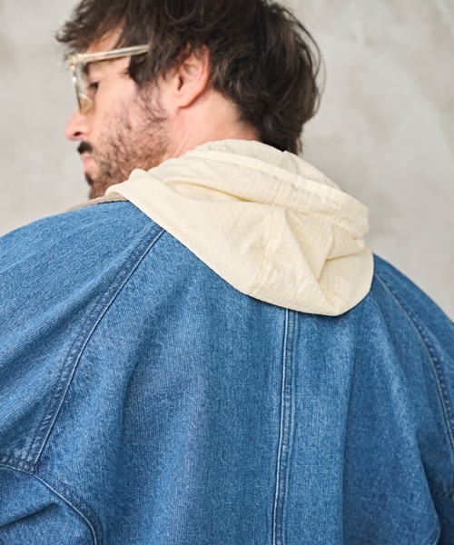 Kelen(ケレン)の「「KELEN MENS / ケレン メンズ」DOLMAN SLEEVE DENIM(デニムジャケット・メンズ・インディゴブルー/ワンウォッシュ・38/42/40)」の17枚目の写真