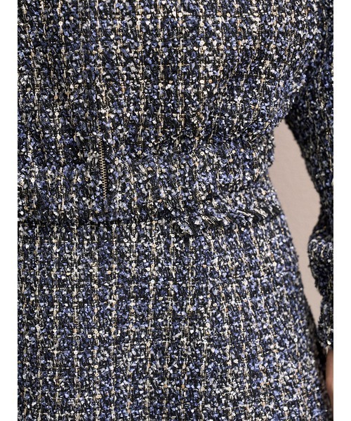 SNIDEL（スナイデル）の「ファー付きツイードブルゾン（ブルゾン・レディース・アイボリー/ダークグレー/ネイビー・0/1）」の9枚目の写真