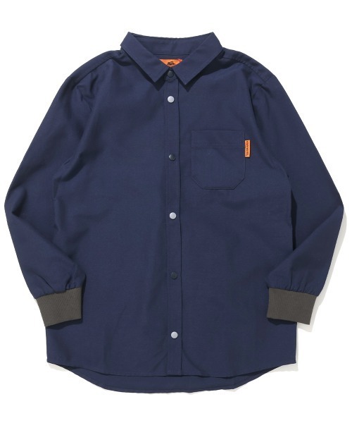 KRIFF MAYER Kid's Collection（クリフメイヤーキッズコレクション）の「袖リブハッピーシャツ（シャツ/ブラウス・キッズ・ネイビー/ストライプ/グレー/オフホワイト・170/160/150/140/130/120）」の4枚目の写真