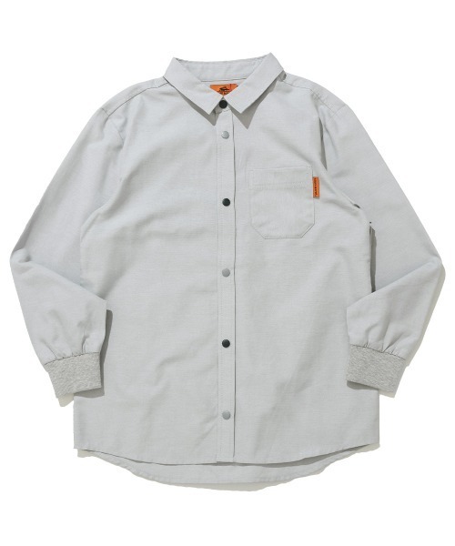 KRIFF MAYER Kid's Collection（クリフメイヤーキッズコレクション）の「袖リブハッピーシャツ（シャツ/ブラウス・キッズ・ネイビー/ストライプ/グレー/オフホワイト・170/160/150/140/130/120）」の3枚目の写真