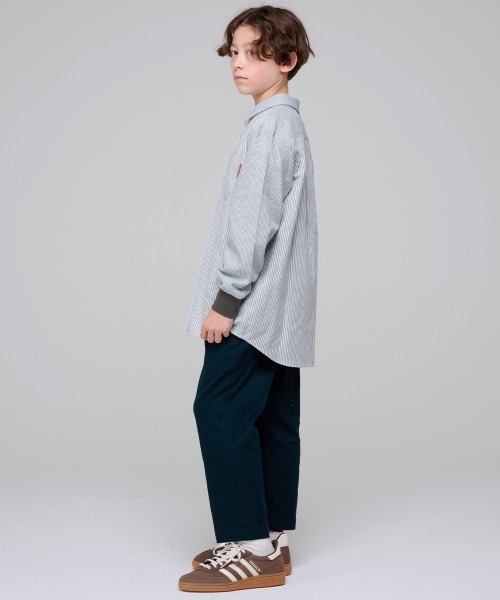 KRIFF MAYER Kid's Collection（クリフメイヤーキッズコレクション）の「袖リブハッピーシャツ（シャツ/ブラウス・キッズ・ネイビー/ストライプ/グレー/オフホワイト・170/160/150/140/130/120）」の20枚目の写真