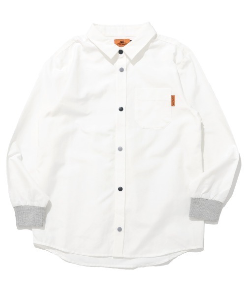 KRIFF MAYER Kid's Collection（クリフメイヤーキッズコレクション）の「袖リブハッピーシャツ（シャツ/ブラウス・キッズ・ネイビー/ストライプ/グレー/オフホワイト・170/160/150/140/130/120）」の18枚目の写真