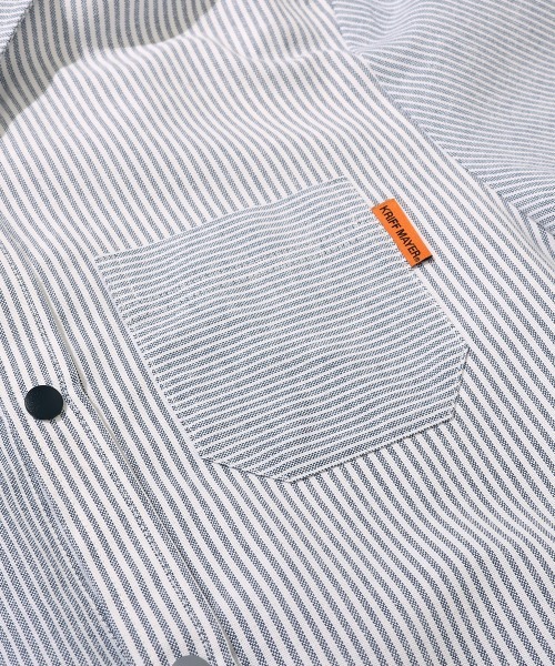 KRIFF MAYER Kid's Collection（クリフメイヤーキッズコレクション）の「袖リブハッピーシャツ（シャツ/ブラウス・キッズ・ネイビー/ストライプ/グレー/オフホワイト・170/160/150/140/130/120）」の6枚目の写真