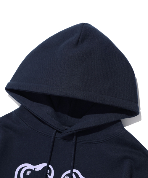 NICE GHOST CLUB(ナイスゴーストクラブ)の「GUMMY BEAR & LOGO HOODIE_NAVY(NG2EFUM400A)(パーカー・レディース・ネイビー・SMALL/MEDIUM/LARGE)」の3枚目の写真