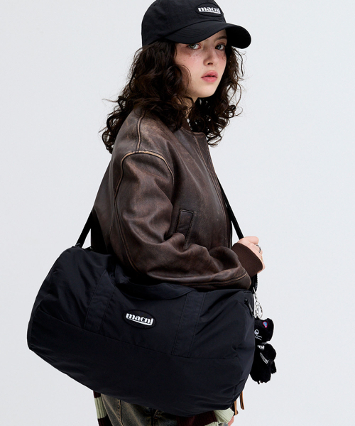 ROUND DUFFLE CROSS BAG BLACK