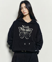 BUTTERFLY SIGNATURE HOODIE_BLACK CREAM