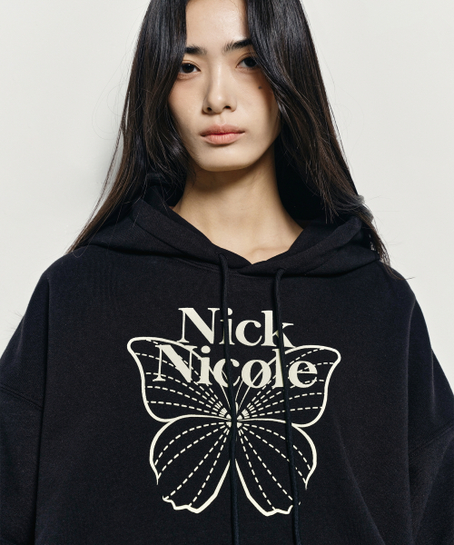 NICK&NICOLE（ニックアンドニコール）の「BUTTERFLY SIGNATURE HOODIE_BLACK CREAM（パーカー・レディース・その他・FREE）」の2枚目の写真