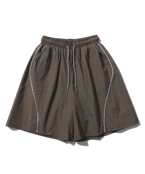 SEARCH410(サーチ410)の「カーブライントラックハーフパンツブラウン(その他パンツ・メンズ・その他・MEDIUM/LARGE)」の1枚目の写真