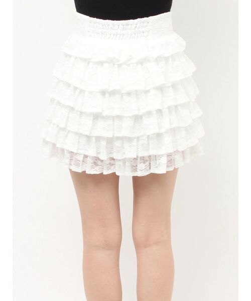 RESEXXY(リゼクシー)の「レースフリルミニスカート(スカート・レディース・ホワイト/ブラック・FREE)」の13枚目の写真