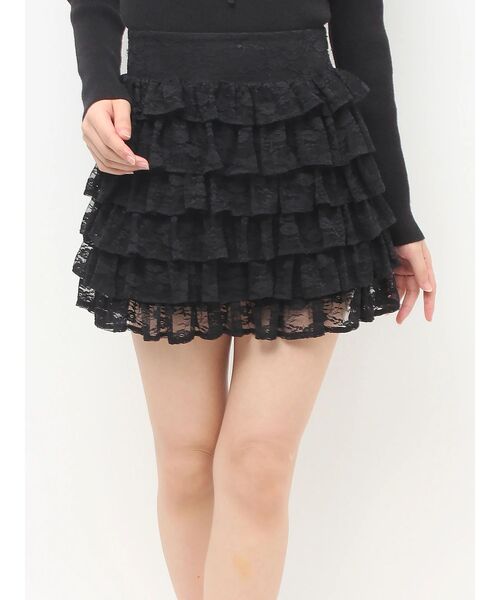 RESEXXY(リゼクシー)の「レースフリルミニスカート(スカート・レディース・ホワイト/ブラック・FREE)」の11枚目の写真