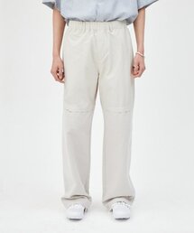 MIXED TRACK PANTS - BEIGE GREY