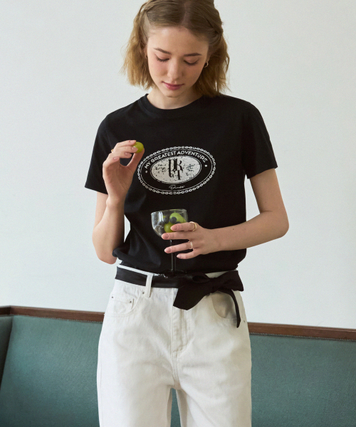 DRAWFIT WOMEN（ドローフィットウーマン）の「クラックサークルクレストスーピマ半袖Tシャツ[ホワイト]（Tシャツ/カットソー・レディース・その他・SMALL/MEDIUM）」の5枚目の写真